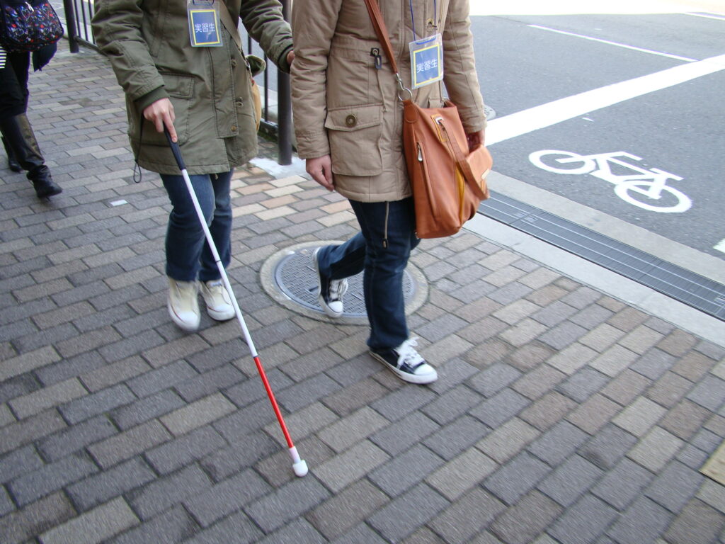 屋外実習の様子
